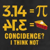 Pi 3 14 = Pie Coincidence I Think Not Math Pun Crop Fleece Hoodie