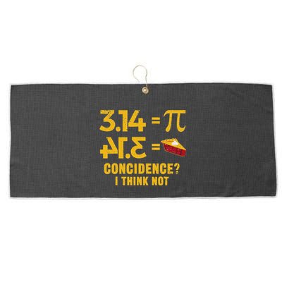 Pi 3 14 = Pie Coincidence I Think Not Math Pun Large Microfiber Waffle Golf Towel