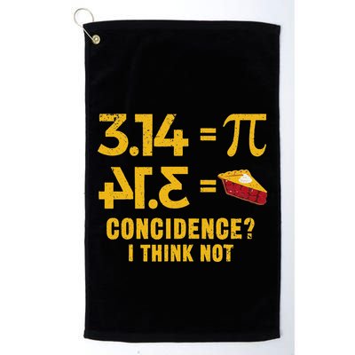 Pi 3 14 = Pie Coincidence I Think Not Math Pun Golf Towel