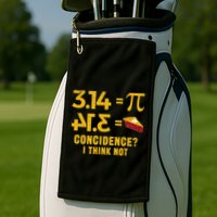 Pi 3 14 = Pie Coincidence I Think Not Math Pun Golf Towel
