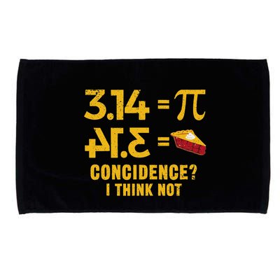 Pi 3 14 = Pie Coincidence I Think Not Math Pun Microfiber Hand Towel
