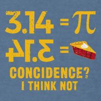 Pi 3 14 = Pie Coincidence I Think Not Math Pun Garment-Dyed Sweatshirt