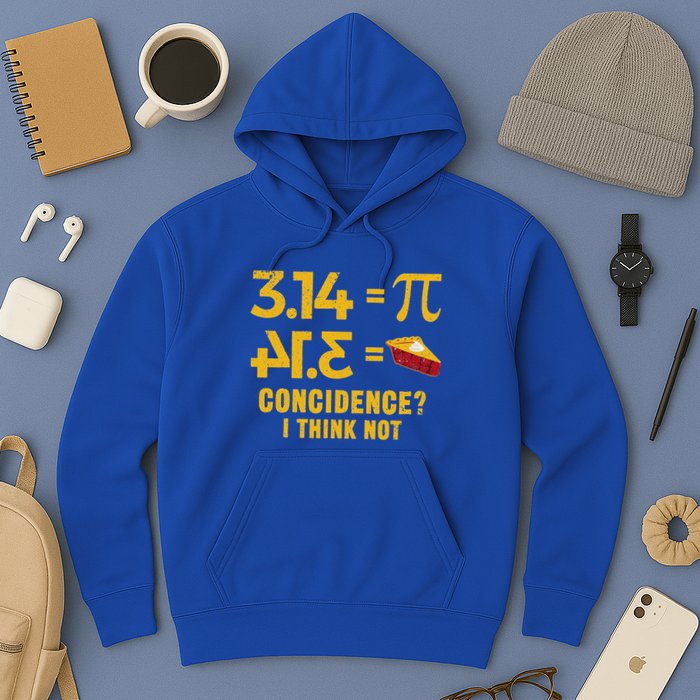 Pi 3 14 = Pie Coincidence I Think Not Math Pun Hoodie