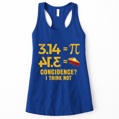 Pi 3 14 = Pie Coincidence I Think Not Math Pun Womens Tank Top