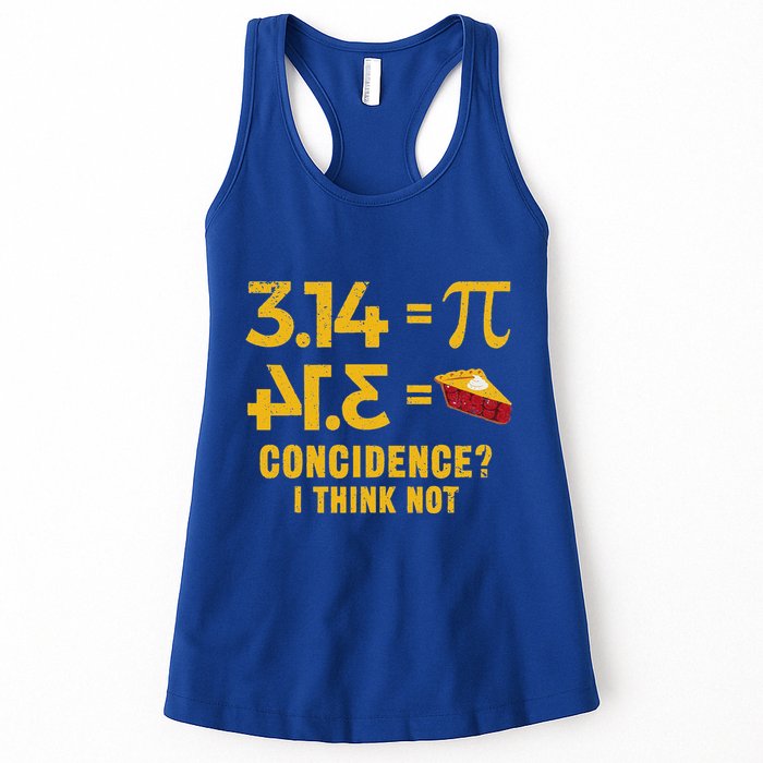 Pi 3 14 = Pie Coincidence I Think Not Math Pun Womens Tank Top