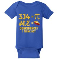 Pi 3 14 = Pie Coincidence I Think Not Math Pun Baby Bodysuit