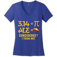 Pi 3 14 = Pie Coincidence I Think Not Math Pun Women's V-Neck T-Shirt
