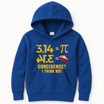 Pi 3 14 = Pie Coincidence I Think Not Math Pun Kids Hoodie