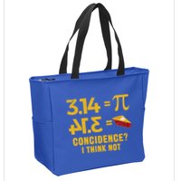 Pi 3 14 = Pie Coincidence I Think Not Math Pun Zip Tote Bag