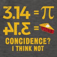 Pi 3 14 = Pie Coincidence I Think Not Math Pun Vector Backpack
