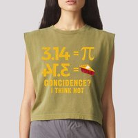 Pi 3 14 = Pie Coincidence I Think Not Math Pun Garment-Dyed Women's Muscle Tee