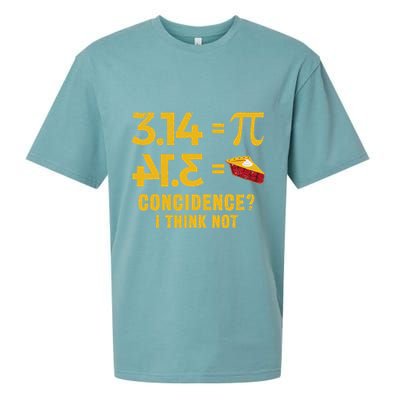 Pi 3 14 = Pie Coincidence I Think Not Math Pun Sueded Cloud Jersey T-Shirt