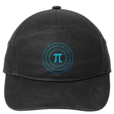 Pi 3 4 Number Symbol Pi Math Gift 7-Panel Snapback Hat