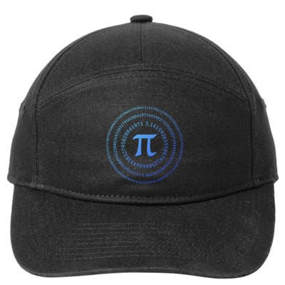 Pi 3 4 Number Symbol Pi Math Gift 7-Panel Snapback Hat