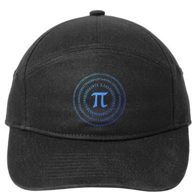 Pi 3 4 Number Symbol Pi Math Cool Gift 7-Panel Snapback Hat