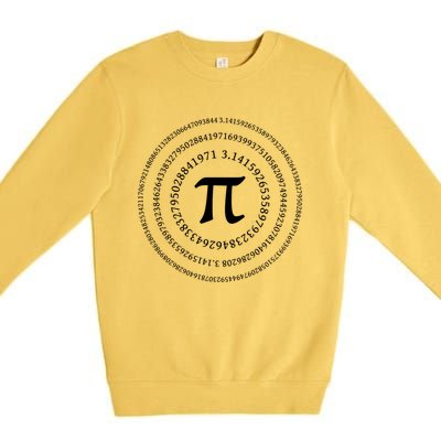 Pi 3 4 Number Symbol Pi Math Gift Premium Crewneck Sweatshirt