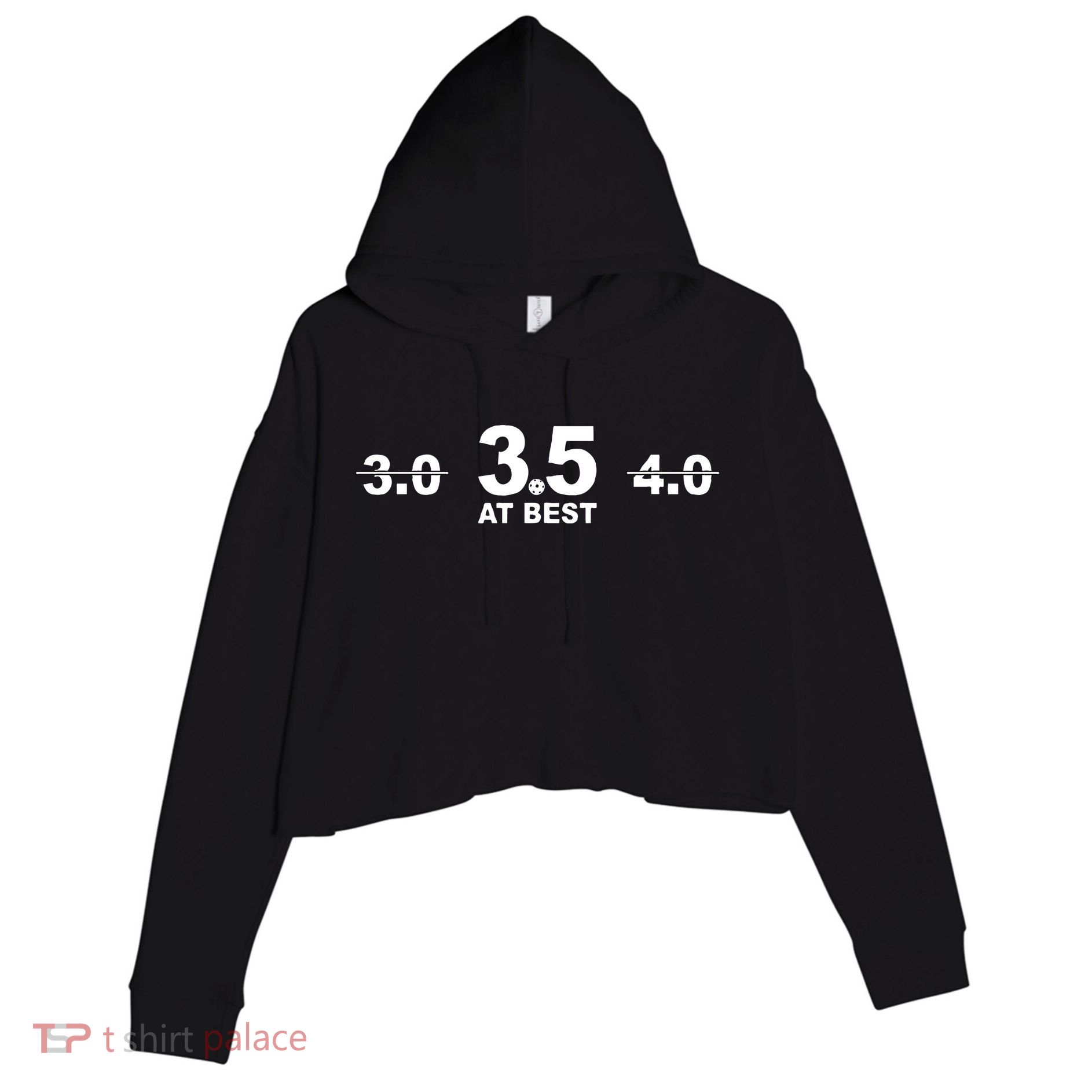 Pickleball 3.5 At Best Crop Fleece Hoodie
