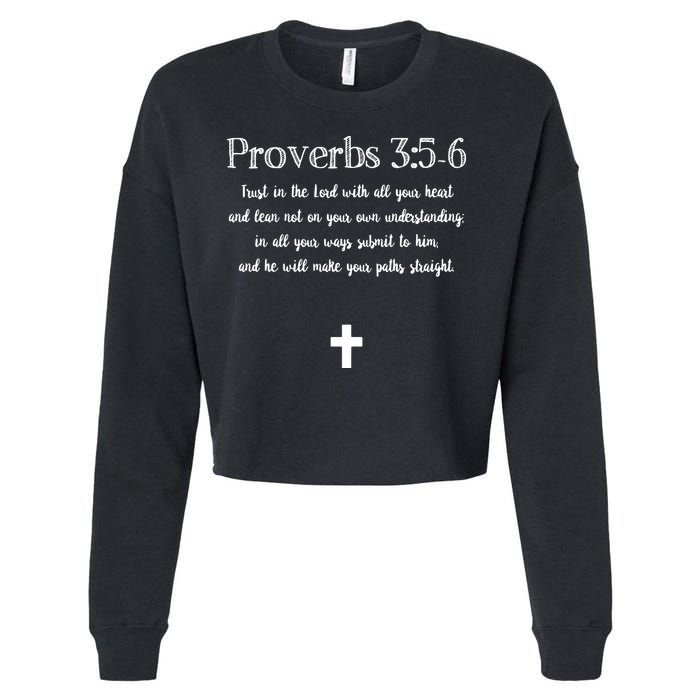 Proverbs 356 Bible Verse Scripture Christian Pullover Cropped Pullover Crew
