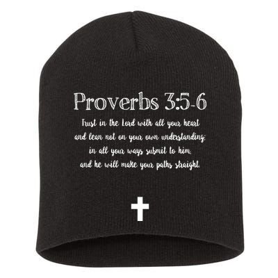 Proverbs 356 Bible Verse Scripture Christian Pullover Short Acrylic Beanie