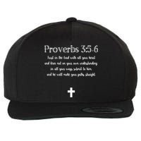 Proverbs 356 Bible Verse Scripture Christian Pullover Wool Snapback Cap