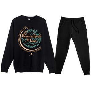 PR 31:26 Christian Homeschool Mom Premium Crewneck Sweatsuit Set