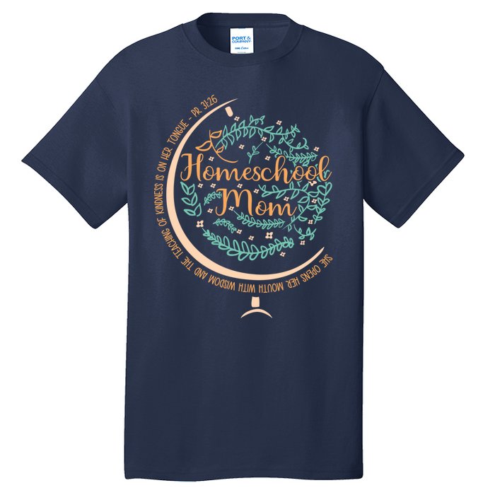 PR 31:26 Christian Homeschool Mom Tall T-Shirt