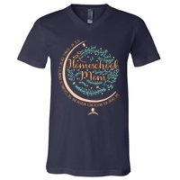 PR 31:26 Christian Homeschool Mom V-Neck T-Shirt