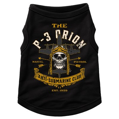 P 3 Orion Anti Submarine Aircraft Skull Distressed Doggie Tank