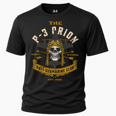 P 3 Orion Anti Submarine Aircraft Skull Distressed Performance Shirt