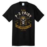 P 3 Orion Anti Submarine Aircraft Skull Distressed Tall T-Shirt