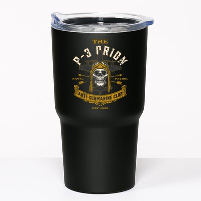P 3 Orion Anti Submarine Aircraft Skull Distressed Tumbler
