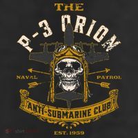 P 3 Orion Anti Submarine Aircraft Skull Distressed 25L Jumbo Tote