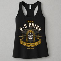P 3 Orion Anti Submarine Aircraft Skull Distressed Womens Tank Top