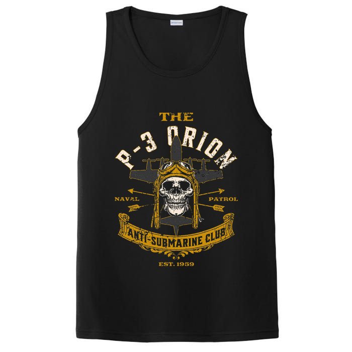 P 3 Orion Anti Submarine Aircraft Skull Distressed PosiCharge Competitor Tank