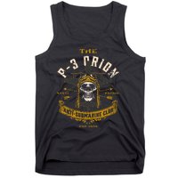 P 3 Orion Anti Submarine Aircraft Skull Distressed Tank Top