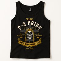 P 3 Orion Anti Submarine Aircraft Skull Distressed Tank Top