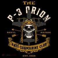 P 3 Orion Anti Submarine Aircraft Skull Distressed Tank Top