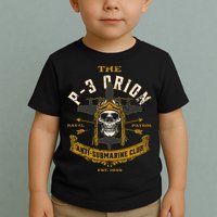 P 3 Orion Anti Submarine Aircraft Skull Distressed Toddler T-Shirt