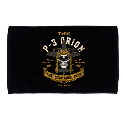 P 3 Orion Anti Submarine Aircraft Skull Distressed Microfiber Hand Towel