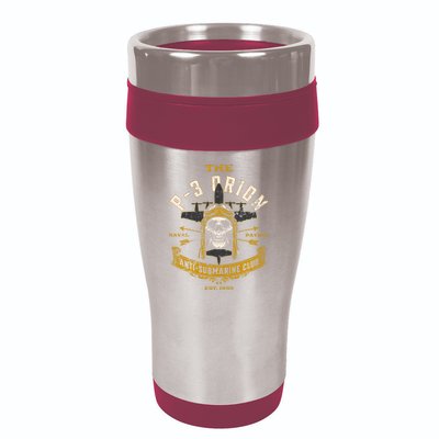 P 3 Orion Anti Submarine Aircraft Skull Distressed 16oz Travel Tumbler