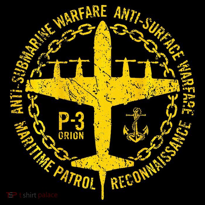 P 3 Orion Antisubmarine Warfare Patrol Military Aircraft Tall T-Shirt