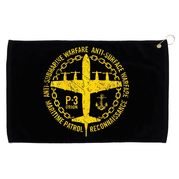 P 3 Orion Antisubmarine Warfare Patrol Military Aircraft Grommeted Golf Towel