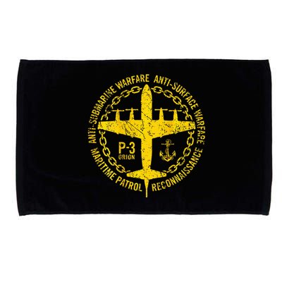 P 3 Orion Antisubmarine Warfare Patrol Military Aircraft Microfiber Hand Towel