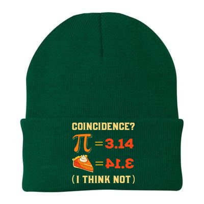 Pi 3,14 = Pie Coincidence I Think Not Pun Math Nerd Pi Day Knit Cap Winter Beanie