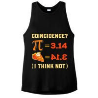 Pi 3,14 = Pie Coincidence I Think Not Pun Math Nerd Pi Day Ladies PosiCharge Tri-Blend Wicking Tank