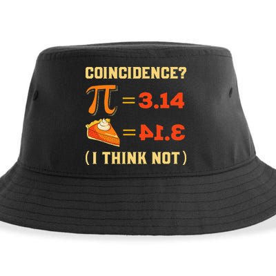 Pi 3,14 = Pie Coincidence I Think Not Pun Math Nerd Pi Day Sustainable Bucket Hat
