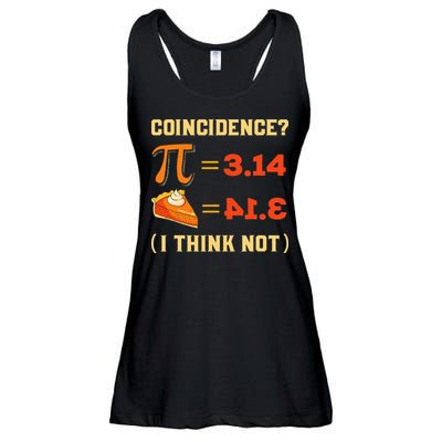 Pi 3,14 = Pie Coincidence I Think Not Pun Math Nerd Pi Day Ladies Essential Flowy Tank