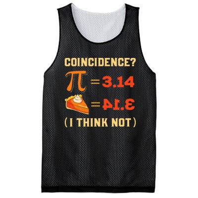 Pi 3,14 = Pie Coincidence I Think Not Pun Math Nerd Pi Day Mesh Reversible Basketball Jersey Tank