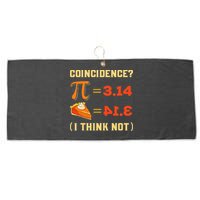 Pi 3,14 = Pie Coincidence I Think Not Pun Math Nerd Pi Day Large Microfiber Waffle Golf Towel