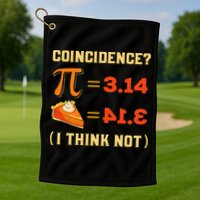 Pi 3,14 = Pie Coincidence I Think Not Pun Math Nerd Pi Day Golf Towel
